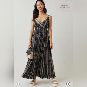 Francesca's Starla Surplice Floral Maxi Dress Size Small